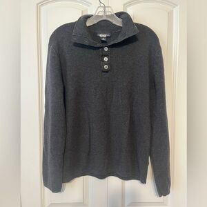 Banana‎ Republic Men's MED Merino Wool Sweater Black Preppy Heritage Old Money